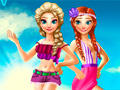 Lalao Elsa And Anna Summer Vacation