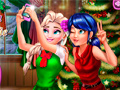 Lalao Ladybug And Elsa Xmas Selfie
