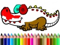 Lalao Back To School: Aligator Coloring