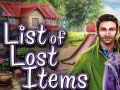 Lalao List of Lost Items