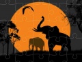 Lalao Elephant Silhouette Jigsaw