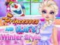 Lalao Princesses And Olaf's Winter Style