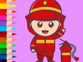 Lalao Coloring Book: Fireman
