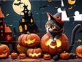 Lalao Jigsaw Puzzle: Halloween Cat