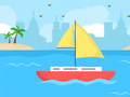 Lalao Coloring Book: Boat On Sea