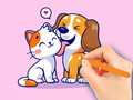 Lalao Coloring Book: Dog And Cat