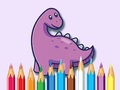 Lalao Coloring Book: Dinosaur With Flowers