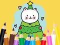 Lalao Coloring Book: Cats And Christmas Tree