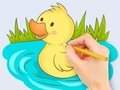 Lalao Coloring Book: Baby Duck Swim