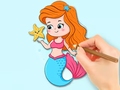 Lalao Coloring Book: Beautiful Mermaid Princess