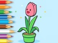 Lalao Coloring Book: A Bunch Of Tulips