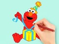 Lalao Coloring Book: Elmo Gift