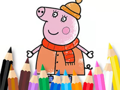 Lalao Coloring Book: Mommy Pig Winter