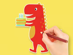 Lalao Coloring Book: Dinosaur Birthday