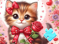 Lalao Jigsaw Puzzle: Bowknot Cat