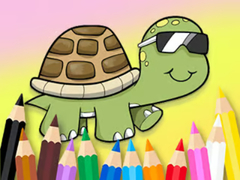 Lalao Coloring Book: Sunglasses Turtle