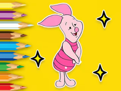 Lalao Coloring Book: Piglet With Balloon