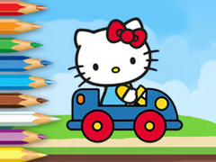 Lalao Coloring Book: Hello Kitty Driving Car