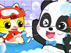 Lalao Jigsaw Puzzle: Baby Panda Shower Time