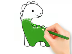 Lalao Coloring Book: Lovely Baby Dinosaur