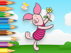 Lalao Coloring Book: Piglet Holds Toy Windmill