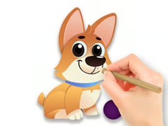Lalao Coloring Book: Dog With Toy