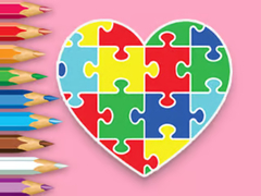 Lalao Coloring Book: Heart Jigsaw