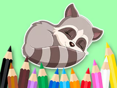 Lalao Coloring Book: Baby Raccoon