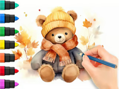 Lalao Coloring Book: Autumn Bear