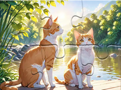 Lalao Jigsaw Puzzle: Cats In Pairs