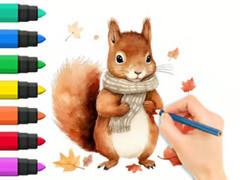 Lalao Coloring Book: Autumn Squirrel