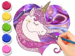 Lalao Coloring Book: Glowing Unicorn