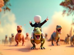Lalao Stickman: Dinosaur arena
