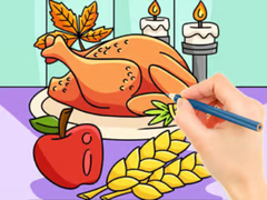 Lalao Coloring Book: Thanksgiving Turkey Meal