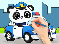 Lalao Coloring Book: Police Panda