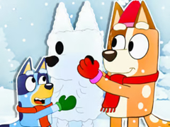Lalao Jigsaw Puzzle: Bluey Christmas Snowman
