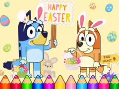 Lalao Coloring Book: Bluey Happy Easter