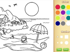 Lalao Beach Coloring Book For Kids