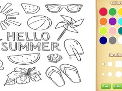 Lalao Hello Summer Coloring Book for Kids