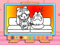Lalao Coloring Book: Toca Life With Pusheen