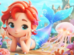 Lalao Jigsaw Puzzle: Chibi Mermaid Marshmallow Jellyfish