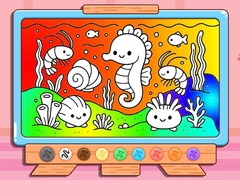 Lalao Coloring Book: Kawaii Sea Animals