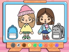 Lalao Coloring Book: Toca Boca Back To School