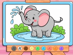Lalao Coloring Book: Cute Baby Elephant