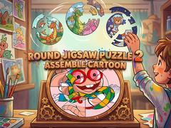 Lalao Round Jigsaw Puzzle 2 Assemble Cartoon