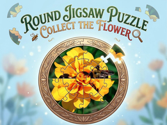 Lalao Round jigsaw Puzzle - Collect the Flower