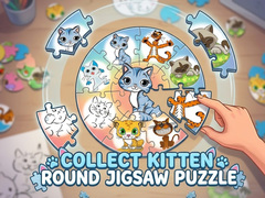 Lalao Round jigsaw Puzzle - Collect Kitten